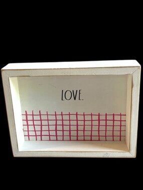 NWT-Rae Dunn White and Pink "LOVE." Framed Art Print